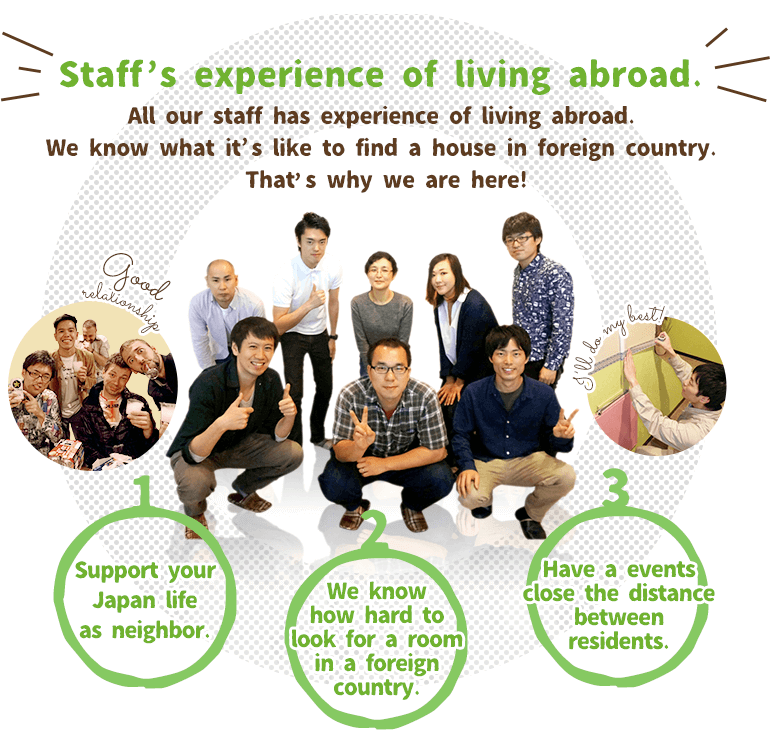 Staff’s experience of living abroad.