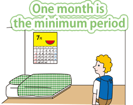 One month is the minimum period