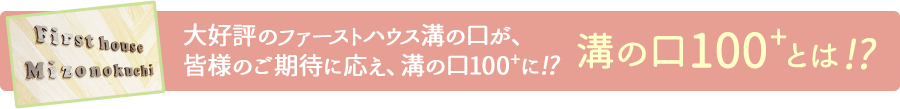 ファーストハウス溝の口100+とは！？