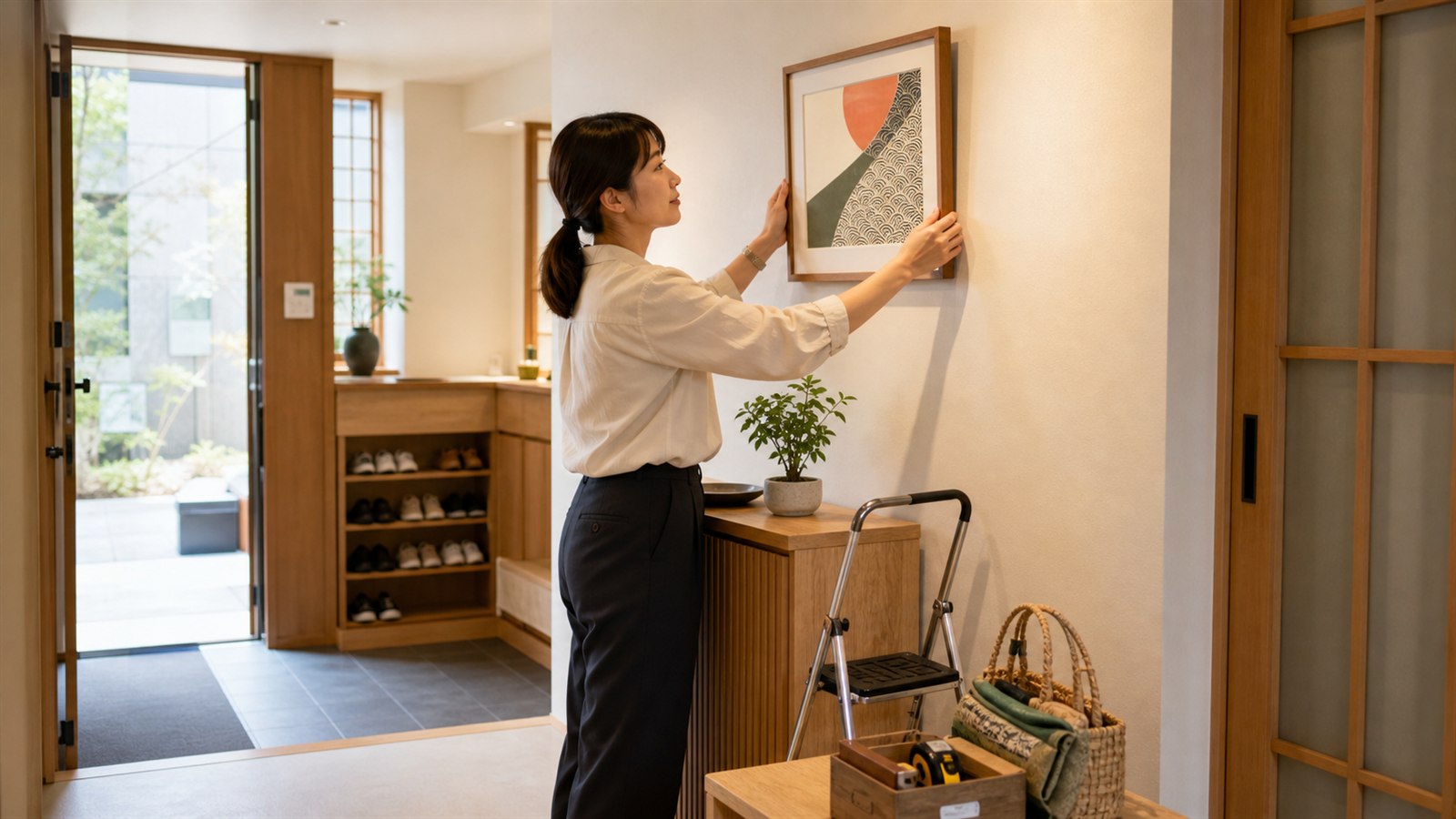 エントランスの装飾を制作した例
